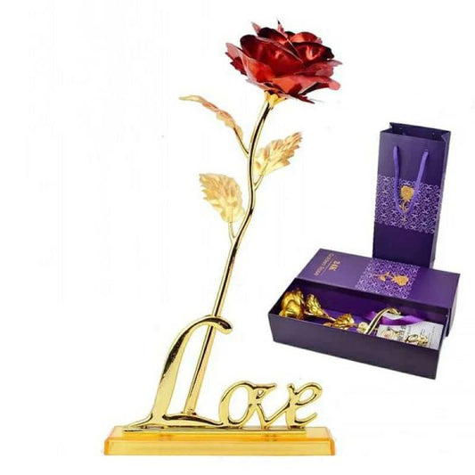 Gold Plated Rose (with Love Holder Box)