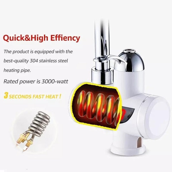 Electric Hot Water Heater Faucet Kitchen Instant Heating Tap Water (with Shower)